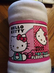 Lanzamiento de lana Hello Kitty 45X60 suave y cálido 100% poliéster nuevo - Imagen 1 de 4