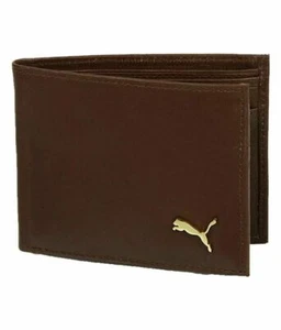 Brand New Genuine Puma Brown Bifold Leather Wallet for Men - Picture 1 of 5