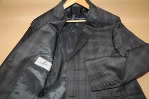 #316 Giacca blazer CANALI 100% lana tessuto a quadri taglia 44 R - Foto 1 di 6