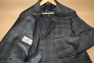 #316 CANALI 100% Wool Plaid Fabric Blazer Jacket Size 44 R - Image 1 of 4