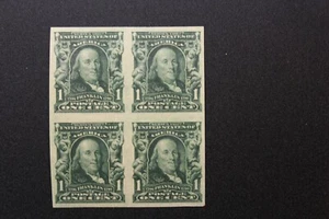 U.S. # 314 imperforate block of 4, Mint, OG, never hinged. - Picture 1 of 1