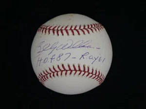 BILLY WILLIAMS SIGNED OFFICIAL MAJOR LEAGUE BASEBALL INSCRIBED "HOF 87 - ROY 61" - Picture 1 of 2