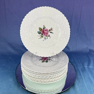 SPODE BRIDAL ROSE Y2862 Dinner Plates 9 PCs Assembled Set - Image 1 of 4