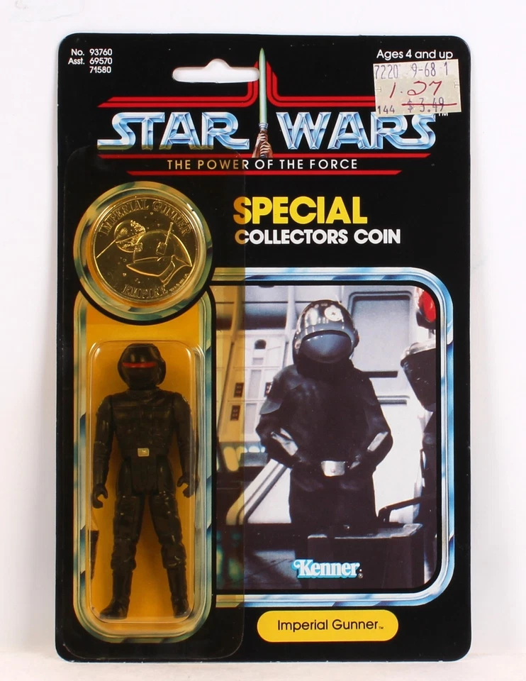 vintage 1984 Star Wars POTF Kenner The Emperor MOC With Coin - bubble