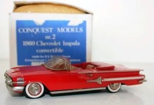 CONQUEST MODELS 1/43 Nr 2 - 1960 CHEVROLET IMPALA CONVERTIBLE - ROMAN RED - Picture 1 of 1