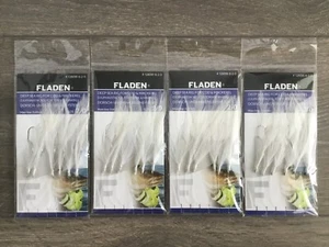 6 GANCI 2/0 VERA PIUMA BIANCA SGOMBRO RIG MARE SPIAGGIA BARCA ATTREZZATURA DA PESCA - Foto 1 di 3