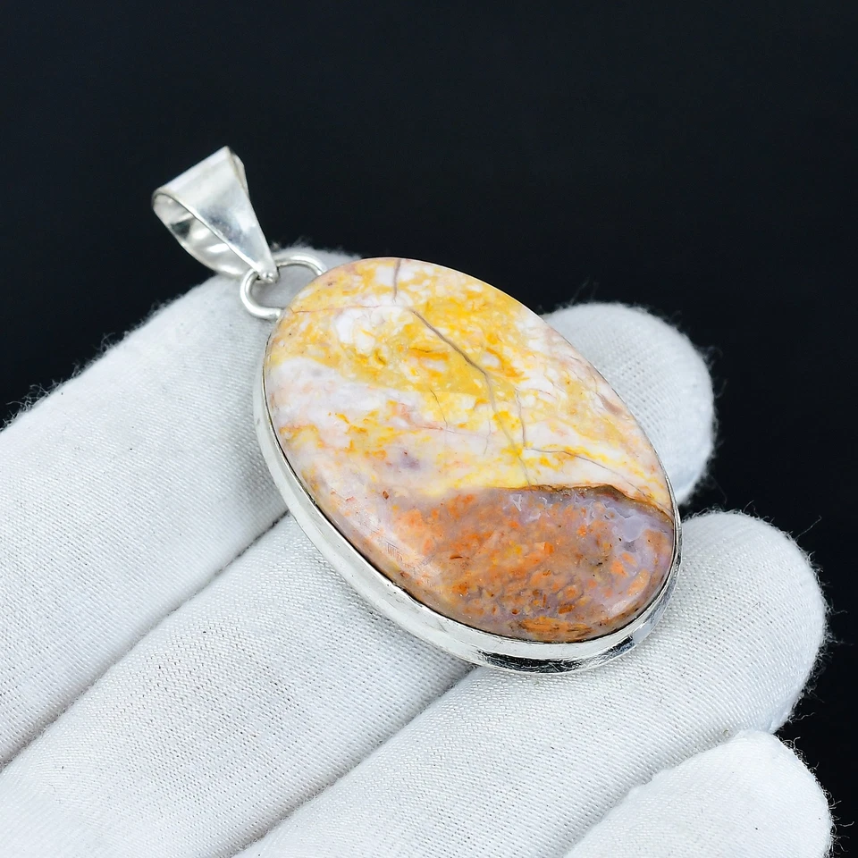 Colgante de joyería de plata de ley 925 hecho a mano con piedras preciosas de mookaita 2,17" Foto 1 de 1