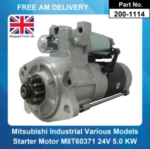 Starter Motor For Mitsubishi Forklift M008T60371 M008T60372 M008T60373 24V 5KW - Picture 1 of 5