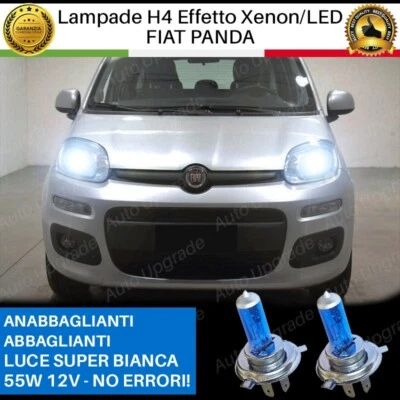 COPPIA LAMPADINE H4 PER FIAT PANDA 312 EFFETTO XENON LED ULTRALUMINOSI - Immagine 1 di 4