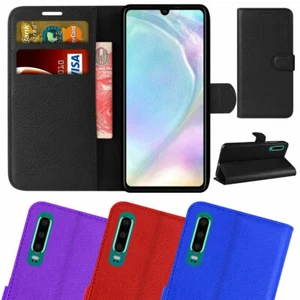 For Huawei P30 Pro/Lite Premium Leather Wallet Case Magnetic Closure Flip Cover - Picture 1 of 15