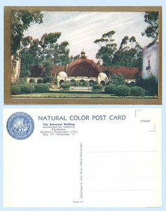 Botanical Building California Pacific Expo 1935 San Diego Architecture Postcard - Imagen 1 de 1