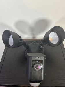 Ring Floodlight Camera Wired Outdoor CCTV Camera Black.  - Picture 1 of 4