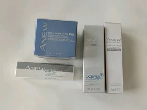 Lote de 4 nuevos en paquete Avon Anew Ultimate productos para el cuidado de la piel sellados, borrador nocturno/labio/línea - Imagen 1 de 5