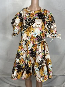 Lazy Oaf Women's Dress Animal Picnic Mini Smock Size 10 Multi - Picture 1 of 8