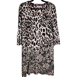 SOMA Vestido de Noche Para Mujer Manga 3/4 Suave Prendas para Dormir Bolsillo Estampado Animal Talla Mediana  - Imagen 1 de 8