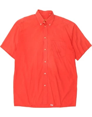 TRUSSARDI JEANS Camisa Hombre Manga Corta Grande Rojo Algodón AL03 Foto 1 de 3