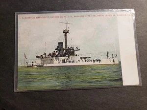 Monitor USS AMPHITRITE BM-2 Naval Cover Unused BOSSELMAN Postcard NORFOLK, VA - Picture 1 of 2