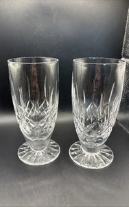 2 bicchieri da tè ghiacciati Waterford Crystal Lismore vintage - calici con piedi 6,25" - Foto 1 di 8