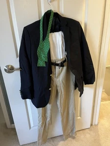 Boy’s Size 16 Suit Jacket/Blazer, Dress Pants, Bow tie, Belt, White Undershirt - Picture 1 of 18