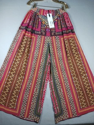 Pantalones para mujer MODA BARONESSA St. Tropez multicolor piernas anchas talla L Foto 1 de 4