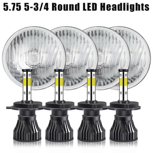 5.75 5-3/4 Round LED Headlights 4PC For Chrysler New Yorker 1962-1971 - Bild 1 von 17