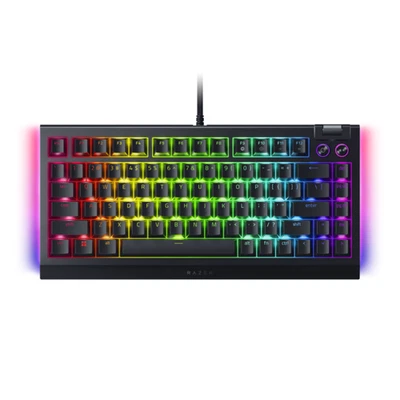 Razer BlackWidow V4 75% Mechanical Gaming Keyboard (Orange Switch) Black US - Image 1 of 4