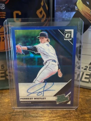 2019 Panini Donruss Optic Forrest Whitley Rated Rookie Auto /75 Azul #RPS-FW - Imagem 1 de 2