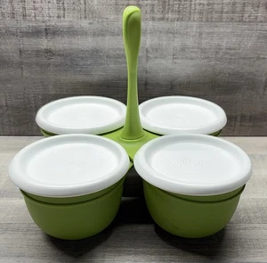 Tupperware Condimate Set 4 Ciotole (250 ml/1 Tazza) Contenitori con Coperchi 7222a Verde - Foto 1 di 6