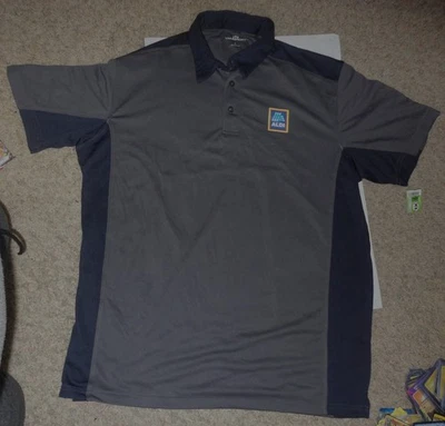 VANSPORT Mujer ALDI GRIS/AZUL MARINO UNIFORME EMPLEADO POLO ~ Talla XL ~ NUEVO Foto 1 de 4