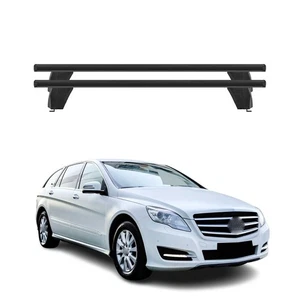 Fix Point Roof Racks Cross Bars for Mercedes R Class W251 2006-2013 Alu Black 2x - Picture 1 of 12