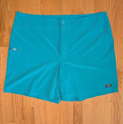 NWT L.L.Bean Women’s Stretch 7” UPF 50+ Swim Board Shorts Blue size 16 $49.95 - Image 1 of 4