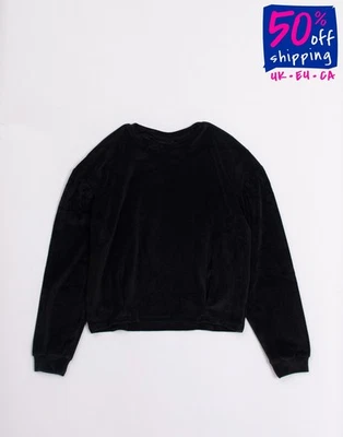 MARC ELLIS Kids Velour Sweatshirt Size 16Y Black - Image 1 of 3