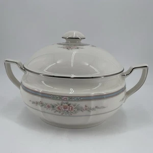 Noritake ROTHSCHILD Oval Covered Vegetable Bowl Tureen Holiday Entertaining - Picture 1 of 18