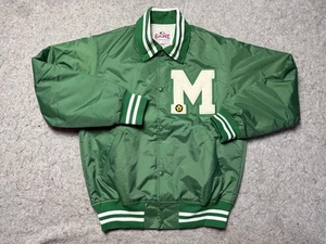 Vintage Marshall Thundering Herd Jacket Mens Small Green NCAA Football Game 90s - Picture 1 of 12