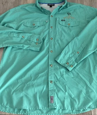 Patagonia Mens Long Sleeve Vented Outdoor Shirt Embroidered Company Logo Large - Image 1 of 4