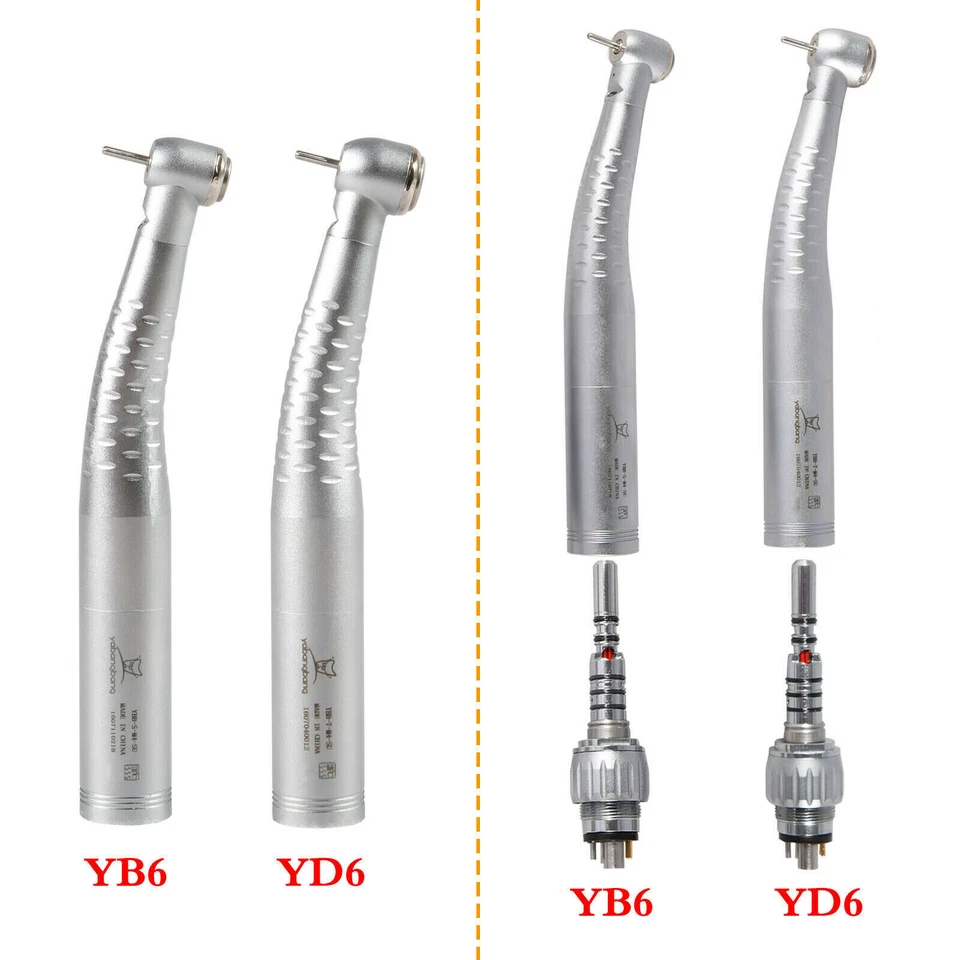 YABANGBANG Turbina Dentale LED Fiber Optic High Speed Handpiece 6H Quick Coupler Fit