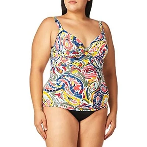 MSRP $74 Anne Cole Women's Printed Paisley Underwire Tankini Size 34D/32DD - Picture 1 of 4
