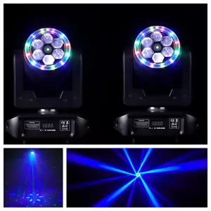 2PCS 6X15W Bee-Eye Moving Head Light DMX RGBW Laser Beam Stage DJ Disco Lights - Picture 1 of 8
