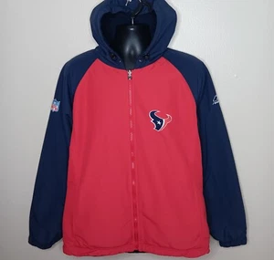 Houston Texans Mens Large NFL Jacket Reversible Hooded Zip Reebok Team Apparel - Picture 1 of 17