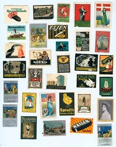 c1910 Germany Reklamemarken 32 Piece Stamp Lot Kaiser Camera Bicycle Expo Osran - Picture 1 of 3