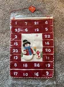 Snowman Herma Adventskalendar Pocket Christmas Holiday Countdown NO FILLER NWT - Picture 1 of 8