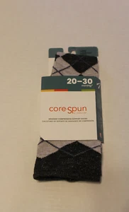 Nuevos Calcetines Core Spin Gradiente Soporte Compresión 20-30 mmHG Gris Negro Grande - Imagen 1 de 9