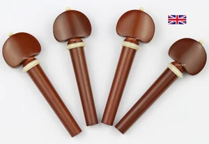 Boxwood Violin Peg Set - Hill Model with White Trim - Picture 1 of 3