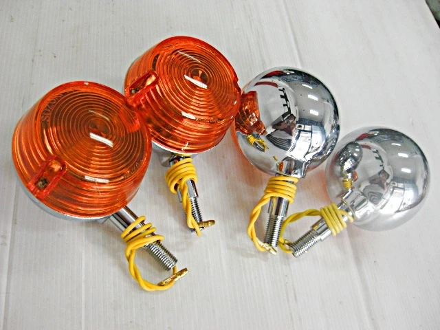 Fit SUZUKI TS90 TS75 TS50 TC300 TC90 TC200 旋转信号 WINKER 指示器套装 #BI# — 第 1/4 张图片