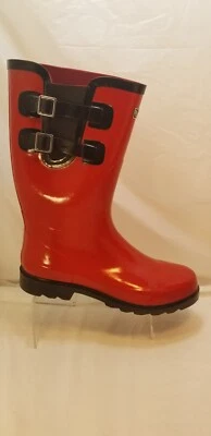 Puddleton Mujer Clásica Doble Correa Ortholite Impermeable Bota Roja EE. UU. 10 M Foto 1 de 4