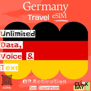 ESIM, Allemagne Travel eSIM, 35 Go de données Internet + appels et SMS illimités pendant 30 jours - Photo 1 sur 7