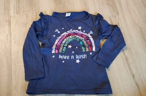 Langarmshirt mit Wende-Pailletten Gr 116 - Bild 1 von 2