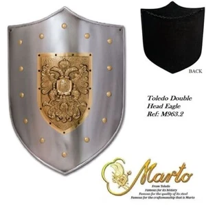 Escudo Calentador Águila Doble Cabeza Medieval Gran Exhibición y Decoración Por Marto - Imagen 1 de 1