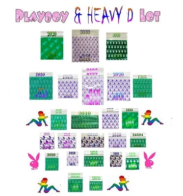 100 BUNNY & HEAVY D LOT APPLE MINI ZIP BAGGIES GREEN PURPLE MIX 2.5 MIL - Image 1 of 4