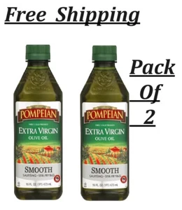 Pompeian Smooth Extra Virgin Olive Oil - 16 fl oz Pack Of 2 With Free Shipping - Picture 1 of 1